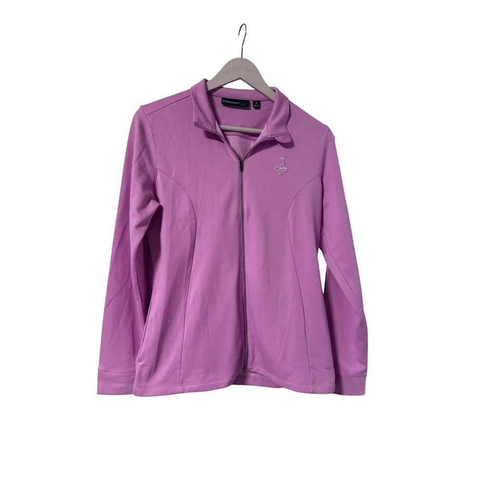 Greg Norman Pinehurst 1895 Women Purple Full Zip Golf Jacket Medium